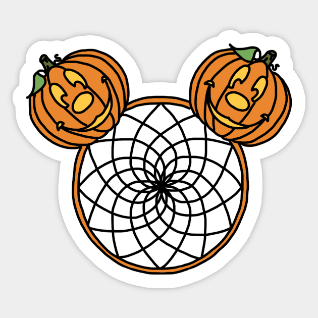 Pumpkin Dream Catcher Sticker by KimsCustomCrafts